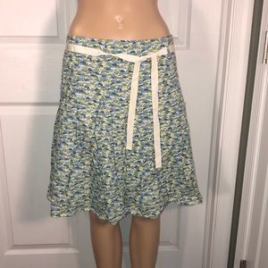 J. Crew Blue Print Skirt 6